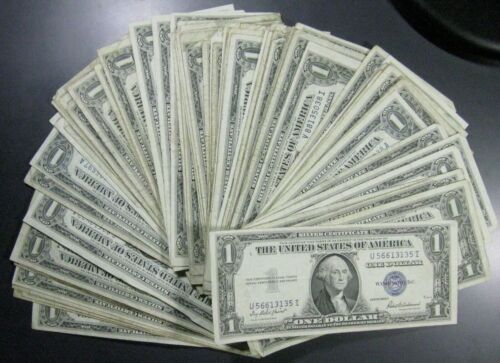 Lot of 5 Silver Certificate Dollar $1 Notes Nice VG - Fine+ - Picture 1 of 1