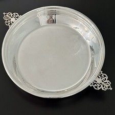 Serving Plate Bowl Pierced Porringer Handled Hallmarked Forbes Silver Art Deco