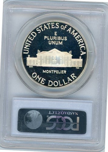 1993S JAMES MADISON COMMEMORATIVE DOLLAR PCGS PR69DCAM Cert. 24995418 - Picture 2 of 2