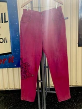 GITANO Red Jeans with hand painted cartoony art Size 16