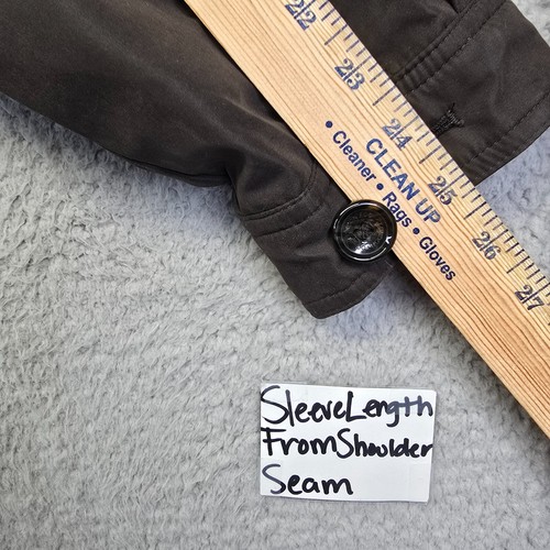 London Fog Chore Jacket Men’s XL Brown Barn Winter Coat Faux Fur Collar Hooded - Picture 7 of 11