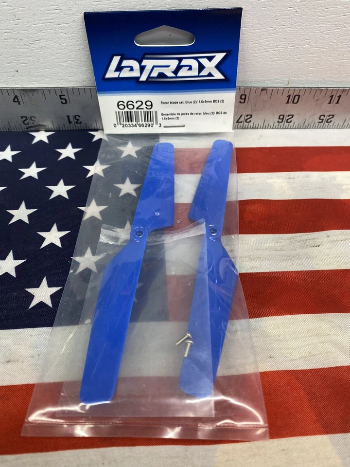 Traxxas LaTrax 6629 Rotor Blade Set Blue Alias {2pc} NewInPack USA Shipped - Image 3 of 4