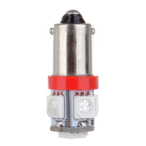 2X Red T11 BA9S 5050 5-SMD LED Bulbs Car Wedge Side Interior Map License Light - Picture 5 of 7