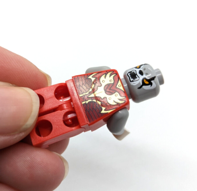 Lego Chima Minifigure - Worriz Fire Chi With Gold Armor (loc089