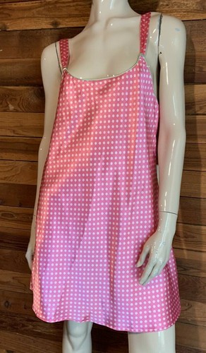 KATHRYN PINK POLKA DOT SATIN SIZE LARGE BABYDOLL NIGHTGOWN #12900 - Picture 4 of 7
