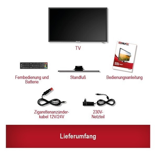 Mobile TV Silverline 19DVDS2BT V2 mit Triple Tuner und DVD Player für 12/230V - Bild 5 von 6