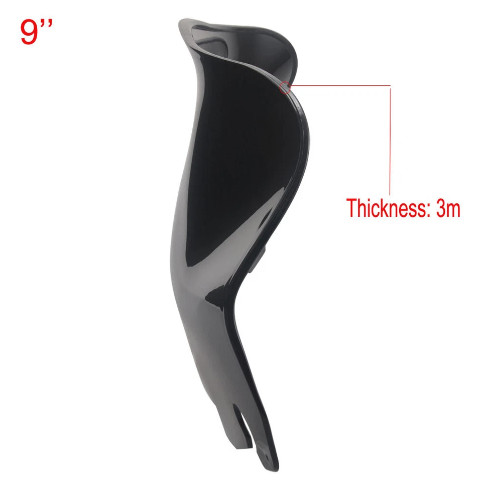 4.5" 7" 9" 10.5" Wave Windshield Windscreen For Harley Electra Street Glide 14+ - Image 2 of 4