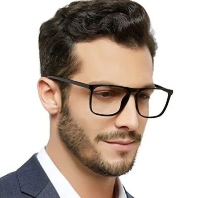 Occi Chiari Reading Anti Blue Light Glasses Italian Design Black Frame ABL5025BK