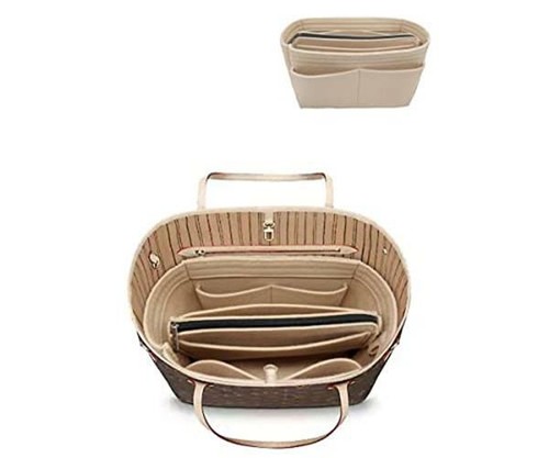 Felt Purse Bag Organizer Insert with zipper Bag Tote Assorted Sizes , Colors - Picture 1 of 61