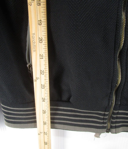 Ecko Unltd Jacket Men Small Black Bomber Full Zip Hip Hop Logo Knit Mesh Pockets - 第 5/10 張圖片