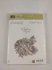 Stampin Up HEARTFELT BLOOMS cling rubber stamp set