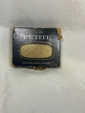 REVLON PETITE REFILLABLE METAL COMPACT VINTAGE "IVORY PORCELAIN"