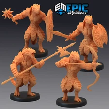Dragonborn, Dungeons and Dragons Miniature, Half Dragon Fighter, Epic Miniatures
