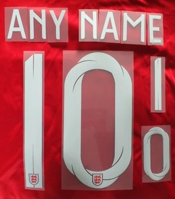 Sporting ID - Any Name & Number England 2018/20 Away Shirt Print Set Adult White