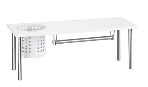 WENKO Scaffale universale Blanco con portarotolo, mensola da cucina per (w8X)