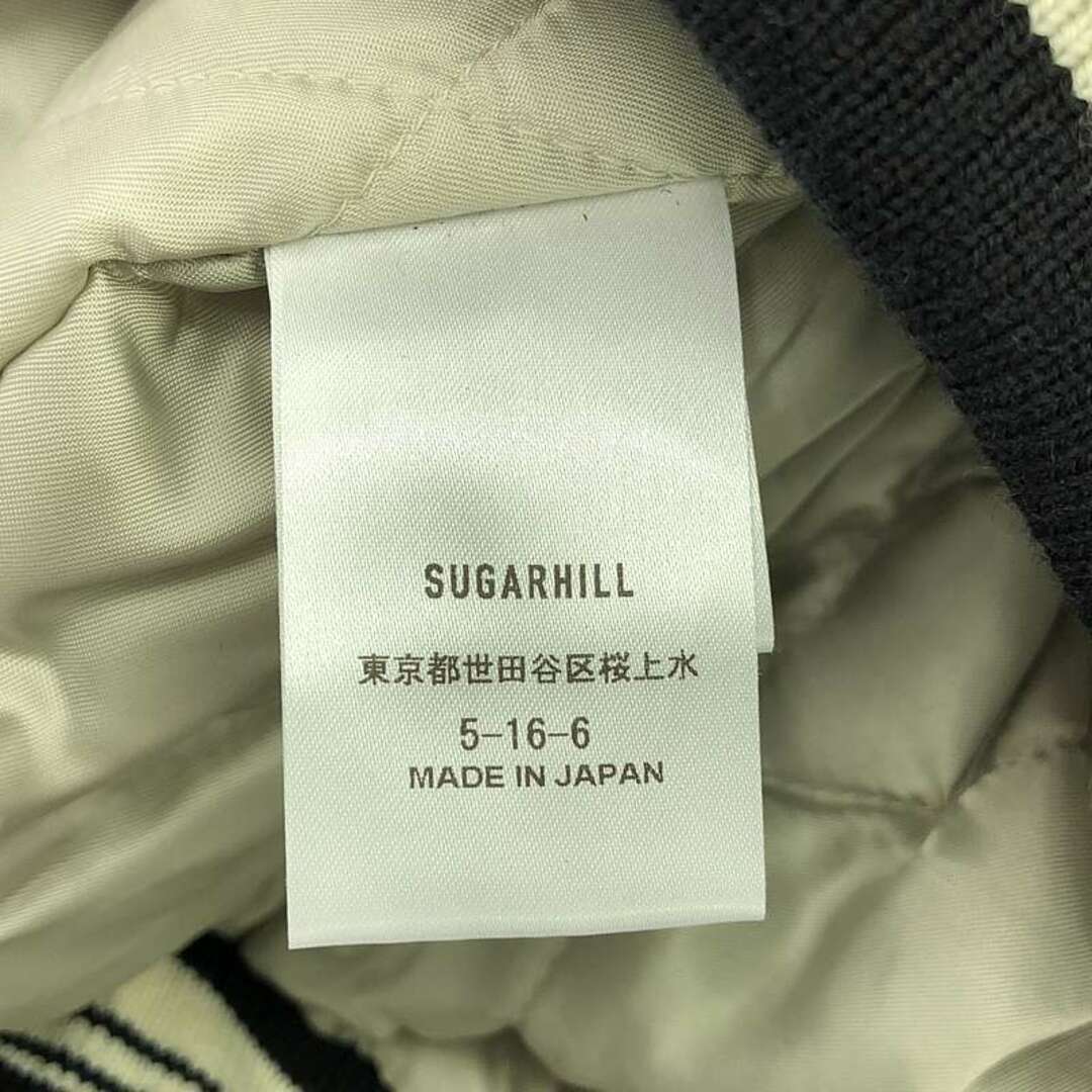 SUGARHILL 2022 AW GILL LEATHER STADIUM JACKET 2 PALE BLACK SUGARHILL 2022 AW GILL LEATHER STADIUM JACKET 2 PALE BLACK
