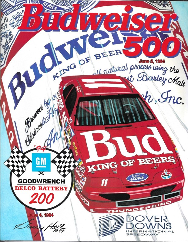Dover Downs International Speedway 1994 Budweiser 500 Program NASCAR