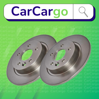 Premium Solid Rear Brake Discs Pair Ford C-Max 2.0 TDCi 2007-2010 280 mm
