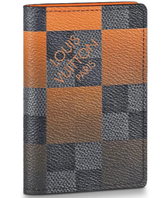 Louis Vuitton Damier Graphite Giant Orange Monogram Logo Pocket
