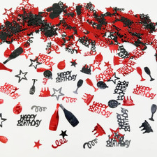 Happy Birthday Metallic Foil Confetti Birthday Confetti Sequins, Decorative Tabl