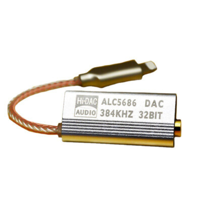 ALC5686 Lightning DAC Decoding 3.5mm Amplifier Adapter Earphone Sound Amplif ZP