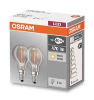 Osram E14 Led Lampe Base Filament 4W 470Lm Warmweiss Doppelpack