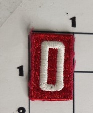 Number 0 Boy Scouts America White on Red Troop Identification Sew On