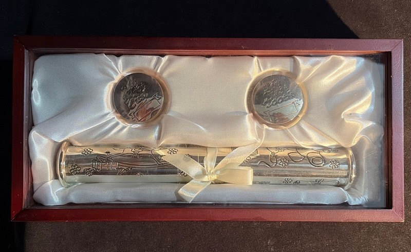 Baby Keepsake Box Set:  Birth Certificate Holder, First Tooth, First Curl   