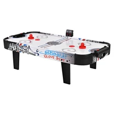 42"Air Powered Hockey Table Game Room Indoor Sport Electronic Scoring 2 Pushers