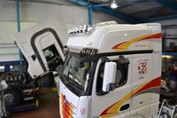 Roof Bar + Spot Lights + Beacons FüR Mercedes Actros MP4 Big Space Edelstahl