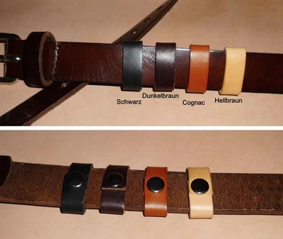 GS-LEATHER GÜRTEL SCHLAUFE mit DRUCKKNOPF für Ledergürtel Gürtel EXTRA HANDGEFERTIGT