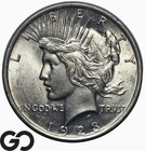 1923 Peace Dollar, Lustrous Choice BU++, Nice Strike!