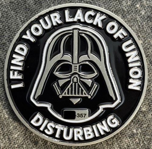 IBEW Local 357 Challenge Coin Las Vegas Nevada RENEW Darth Vader Star Wars