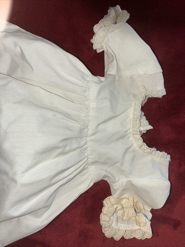 American Girl Pleasant Co. Puppe Felicity weiß Sommerkleid Punkte vergilbte Spitze - Bild 2 von 8