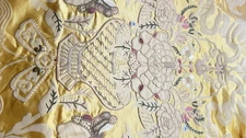 1 Scalamandre fabrics- NASHVILLE- Embroidered -  H 27” x  V 29“- Color Yellow