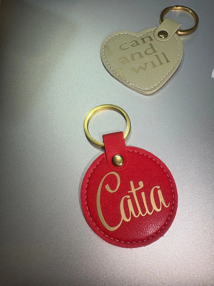 Portachiavi Personalizzato di pelle varie forme vari colori  - Immagine 3 di 4