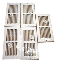 Lot of 5 Hart & Cooley Steel Sidewall Register White 60GH 10 04 WHT 001319