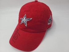 Vintage Columbus Blue Jackets Marc Denis #30 Signed Autographed Hat Cap Men NHL