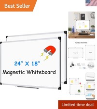 Magnetic Dry Erase Whiteboard Pack of 2 - 24 x18 , Aluminum Frame for Home ...