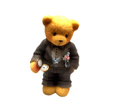 vintage 1998 enesco cherished teddy collection "a beary special groom to be" by