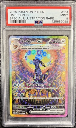 2025 POKEMON PRE EN UMBREON ex SPECIAL ILLUSTRATION RARE #161 💎 PSA 9