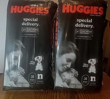 Huggies Special Delivery Hypoallergenic Baby Diapers, Size Newborn, 62 Ct 2 Bag 