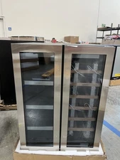 Ca'Lefort 24" Wine Cooler&Beverage Refrigerators Dual Zone Door w/Handle,Shelves