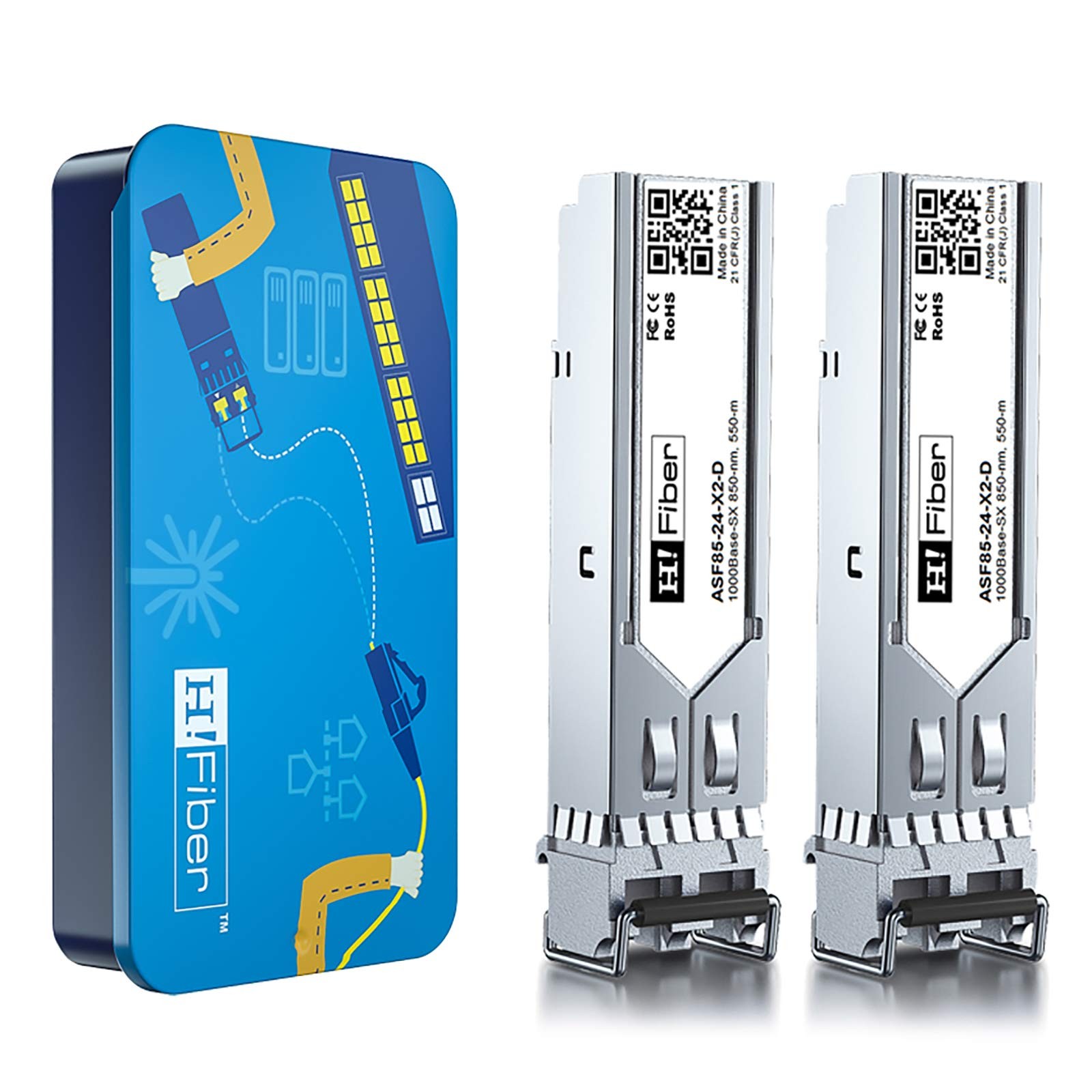 2 Pack for Ubiquiti UniFi UF SM 1G 1000BASE LX SFP Transceiver 1.25G SFP to LC