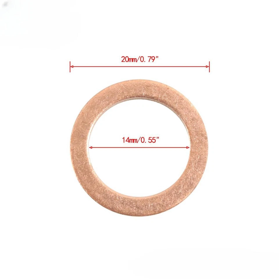 100Pcs Oil Drain Plug Gasket Washer Kits For Mercedes-Benz Accessories Parts - Image 4 of 4