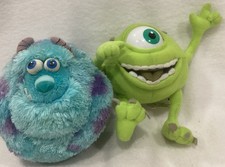 TY Disney Pixar Monsters Inc Plush Mike  Sully Beanie Ball Stuffed Animal