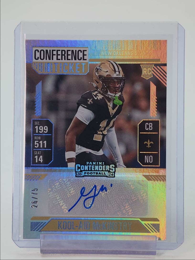 KOOL-AID MCKINSTRY 2024 CONTENDERS CONFERENCE TICKET ROOKIE RC AUTO /75 Q3792