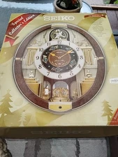 Vntg SEIKO Special Collectors Edition 18 Melodies In Motion Swarovski Wall Clock