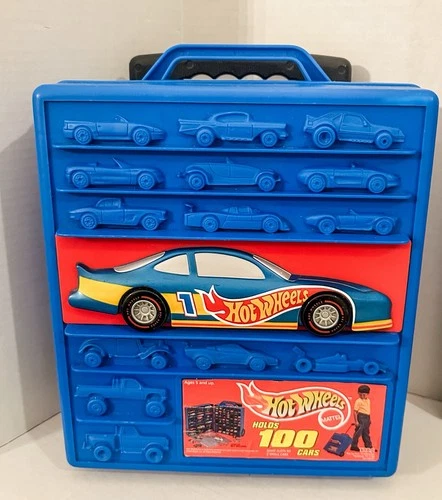 Hot Wheels Vintage 1997 Tara Style 20375 Storage Case Holds 100 Cars & 18 Cars