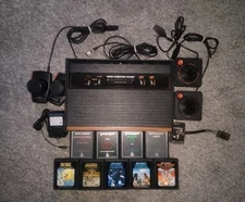 Atari 2600 Console Set With 9 Games Tested and Working See Pics